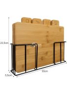 4 db-os bambusz deszka szett állvánnyal