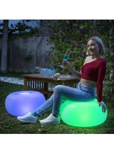   InnovaGoods - Felfújható puff LED-del és távirányítóval