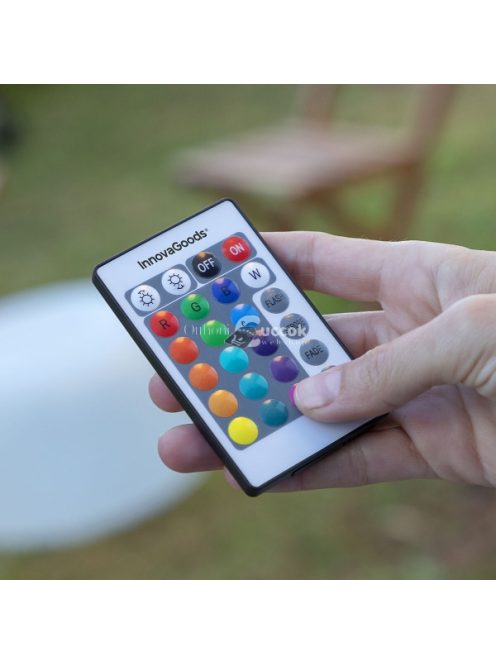 InnovaGoods - Felfújható puff LED-del és távirányítóval