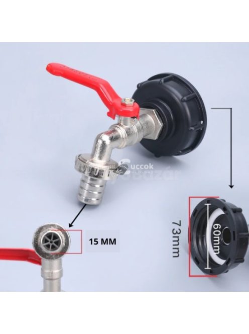 Tartály adapter IBC tartályra S60 × 6