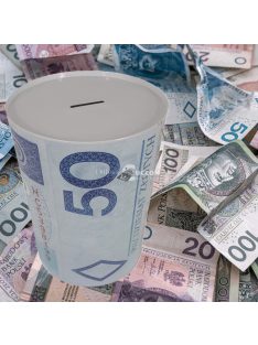 Lengyel zloty mintázatú érmetartó persely