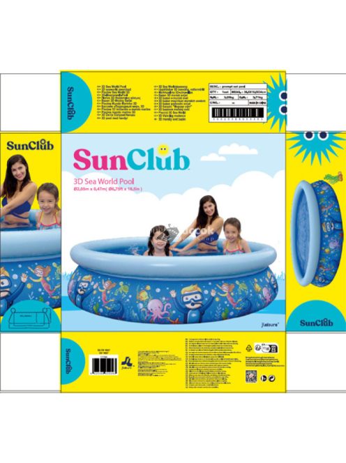 Gyerekmedence - Tengeri világ (205 x 47 cm)