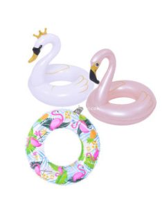 Aranyos flamingós/hattyús úszógumi, 55/90 cm