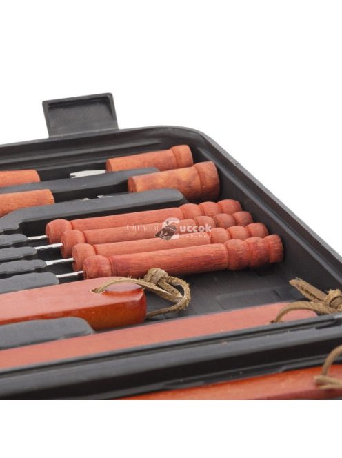 Grillező készlet táskában - 18 db