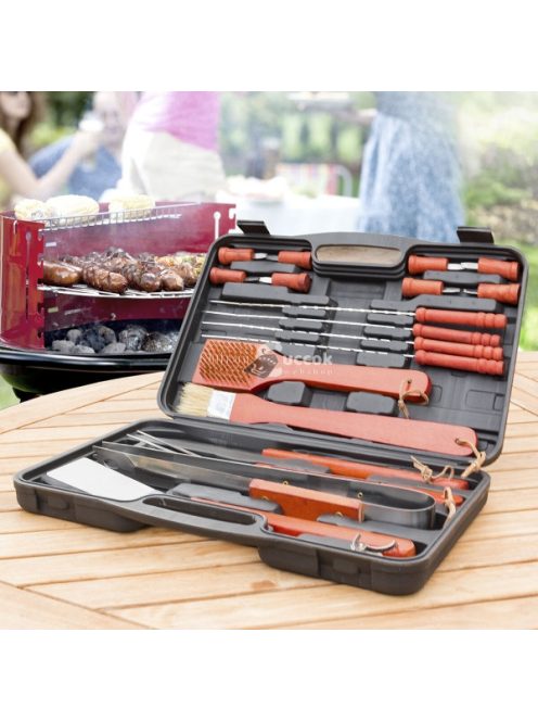 Grillező készlet táskában - 18 db