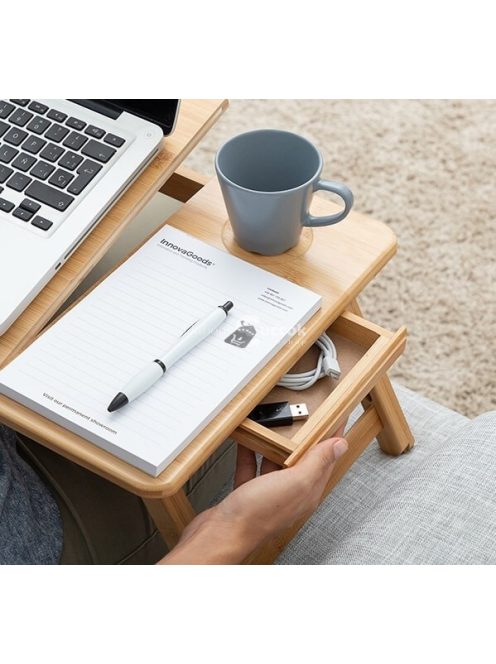 Összecsukható bambusz asztal laptophoz