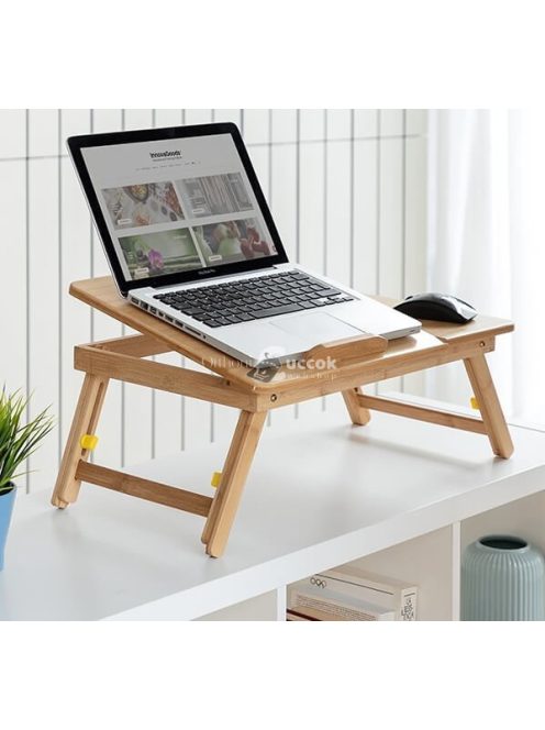Összecsukható bambusz asztal laptophoz