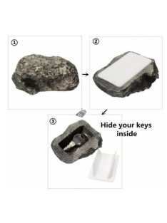 Kő formájú kulcs rejtekhely