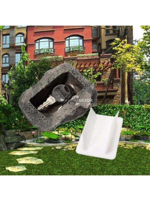 Kő formájú kulcs rejtekhely