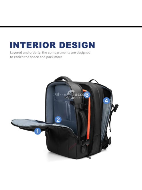 OZUKO 2 az 1-ben hátizsák és bőrönd