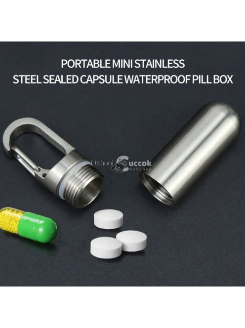 Vízálló titán piruladoboz