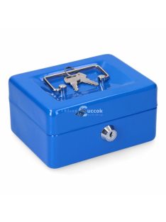 Acél pénzkazetta, kék 