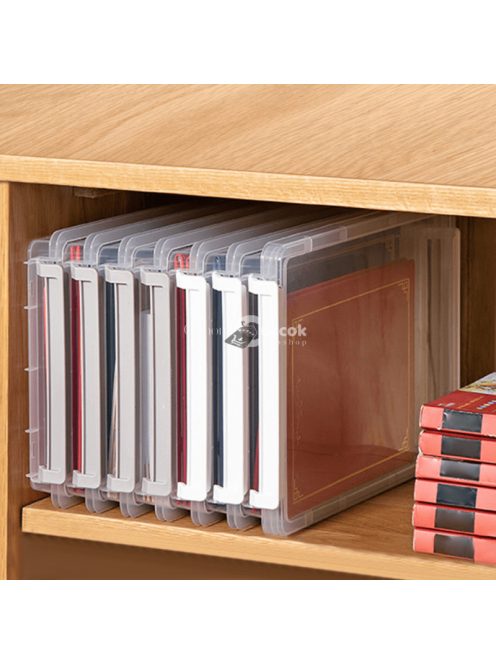 Műanyag, átlátszó A4-es tárolódoboz szett