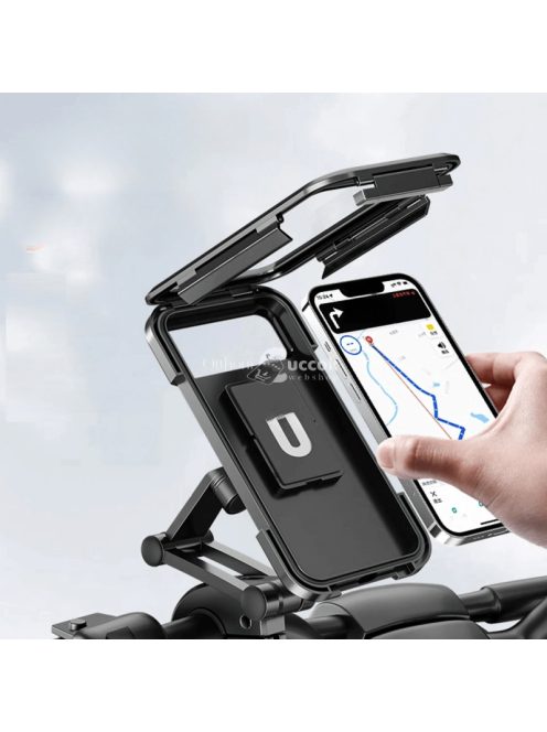 Mágneses, vízálló, ütésálló kerékpár mobiltartó
