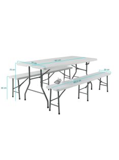 Hordozható sörpad garnitúra