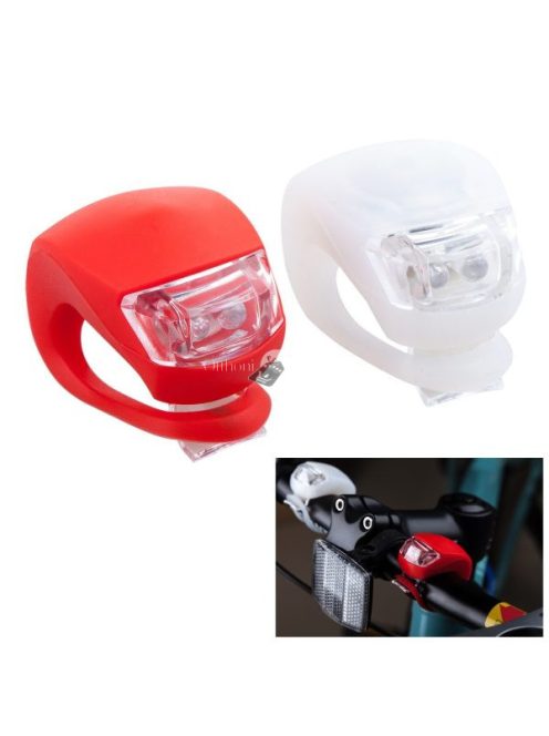 2 db-os LED-es kerékpár lámpa szett szilikon borítással