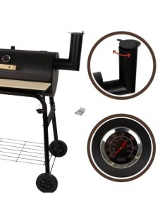 AKTIVE BBQ Faszenes grillsütő kerekekkel