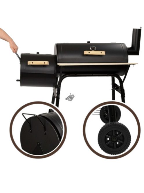 AKTIVE BBQ Faszenes grillsütő kerekekkel