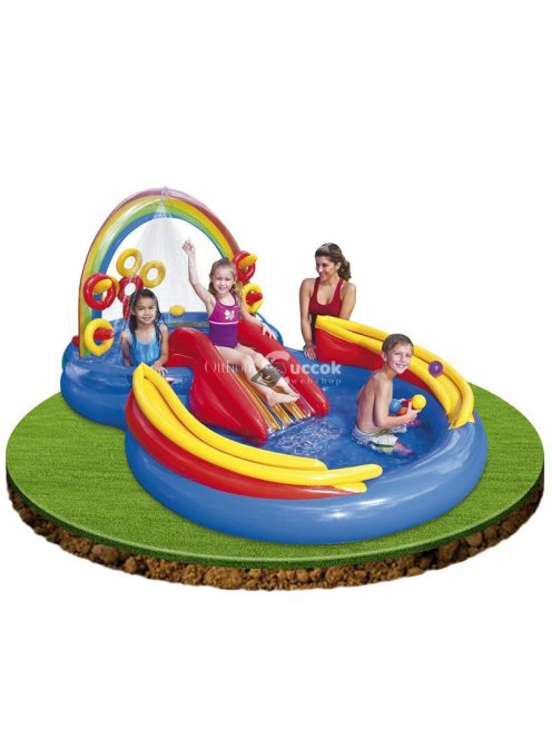 Felfújható gyerekmedence Intex Játszótér Szivárvány