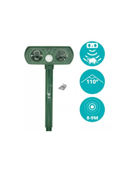 Napelemes állatriasztó, infravörös szenzoros riasztó