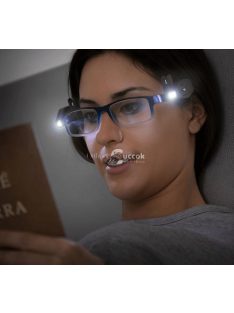 360°-ban forgatható LED olvasólámpa szemüvegre