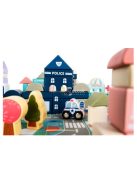 Fa kocka játék város készlet