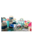 Fa kocka játék város készlet