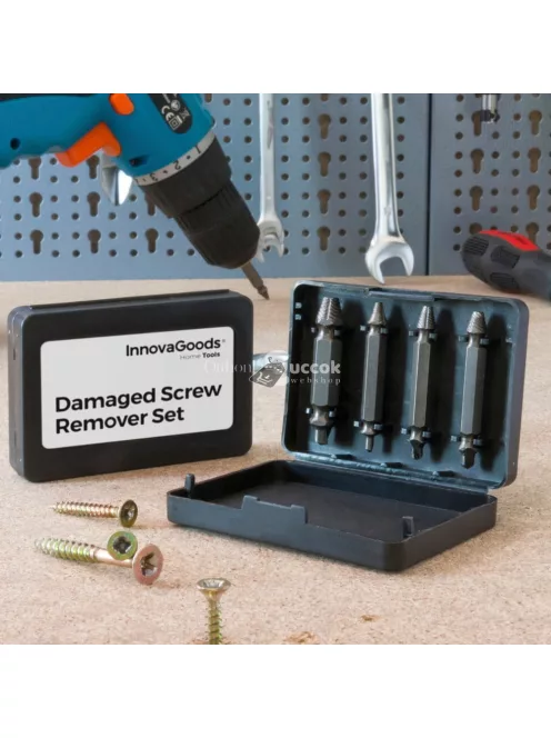 4 fejből álló csavareltávolító készlet