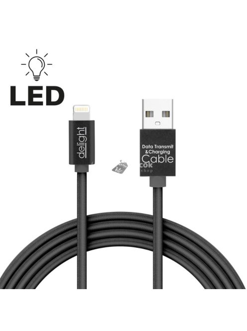 Delight LED-es lightning töltőkábel