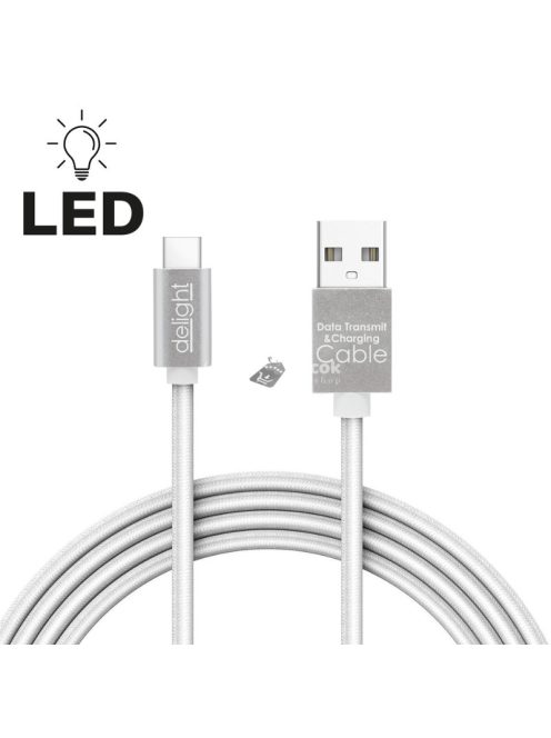 Delight LED-es USB Type-C töltőkábel