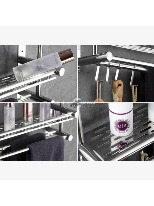 Fürdőszobai fém polc