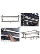 Fürdőszobai fém polc