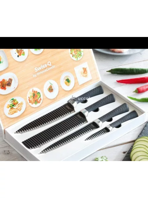 4db-os Black Shark kés készlet