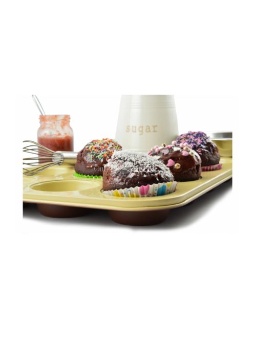 Perfect Home kerámia bevonatos muffin sütő 12 db-os