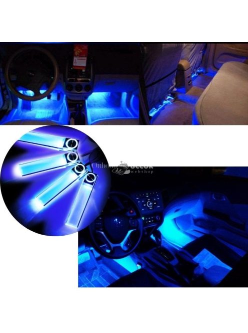 Szivargyújtóról működő kék belső világítás﻿ autóba﻿