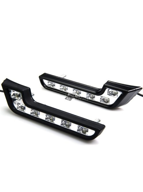 Autós nappali fény, fehér led lámpa 6 égős