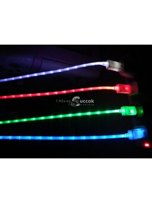 Világítós Micro USB kábel, 5 darab