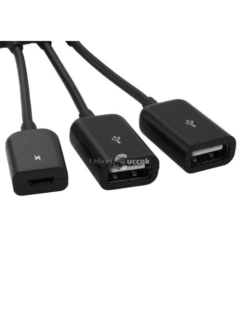 3 az 1-ben Micro USB HUB DUPLA USB 2.0 OTG ADAPTER