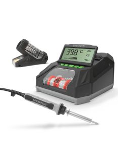   Fahrenheit Digitális forrasztópáka állomás - LCD kijelzővel, pákaheggyel, ónnal és szivaccsal - 230 V