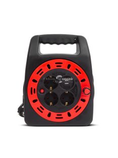   Delight Kábeldob műanyag tartóval - 3 x 1,5 mm² + 2 x USB - 15 m