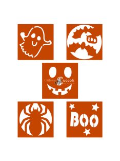 Halloween-i sablonkészlet - 5 db / csomag