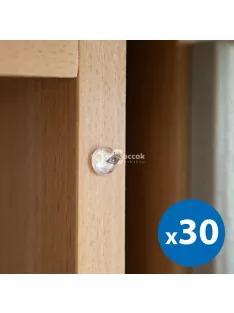   Ajtóütköző szett - öntapadós, átlátszó - 8 mm - 30 db / csomag