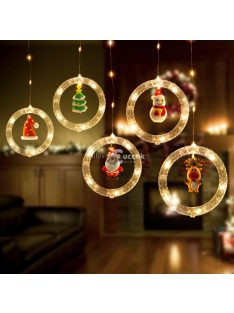   Family LED-es fényfüggöny - mikulás - 1,8 x 0,5 m - 125 melegfehér LED