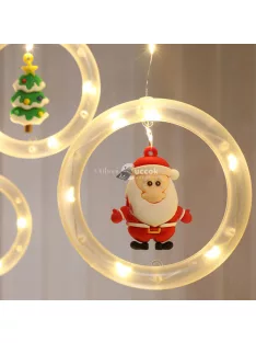   Family LED-es fényfüggöny - mikulás - 1,8 x 0,5 m - 125 melegfehér LED