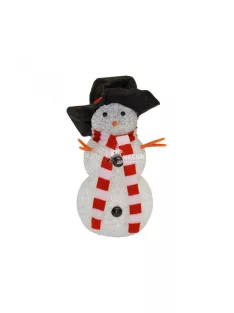 LED-es dekoráció, hóember, 17cm, 4,5V