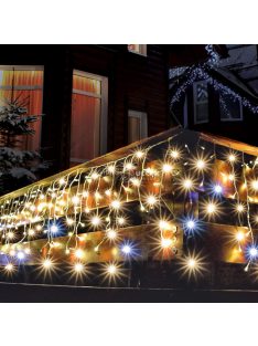   LED-es jégcsap fényfüggöny, sziporkázó, 10m, IP44, 230V