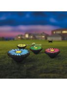 Garden of Eden Leszúrható LED szolár - virágok - színes - fekete - műanyag - 360 cm