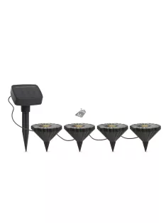   Garden of Eden Leszúrható LED szolár - virágok - színes - fekete - műanyag - 360 cm