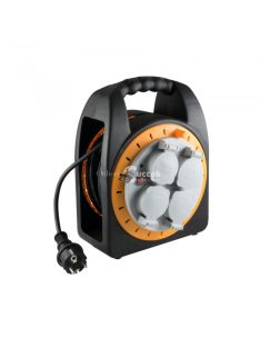 Kábeldob, 4 földelt aljzat, 15 m, IP44, 3 x 1,0 mm²