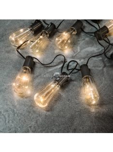   Garden of Eden Szolár LED fényfüzér - villanykörte design - 30 LED - 180 cm